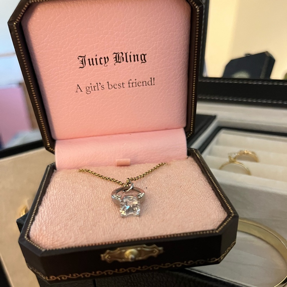 Juicy couture Y2K diamond ring necklace